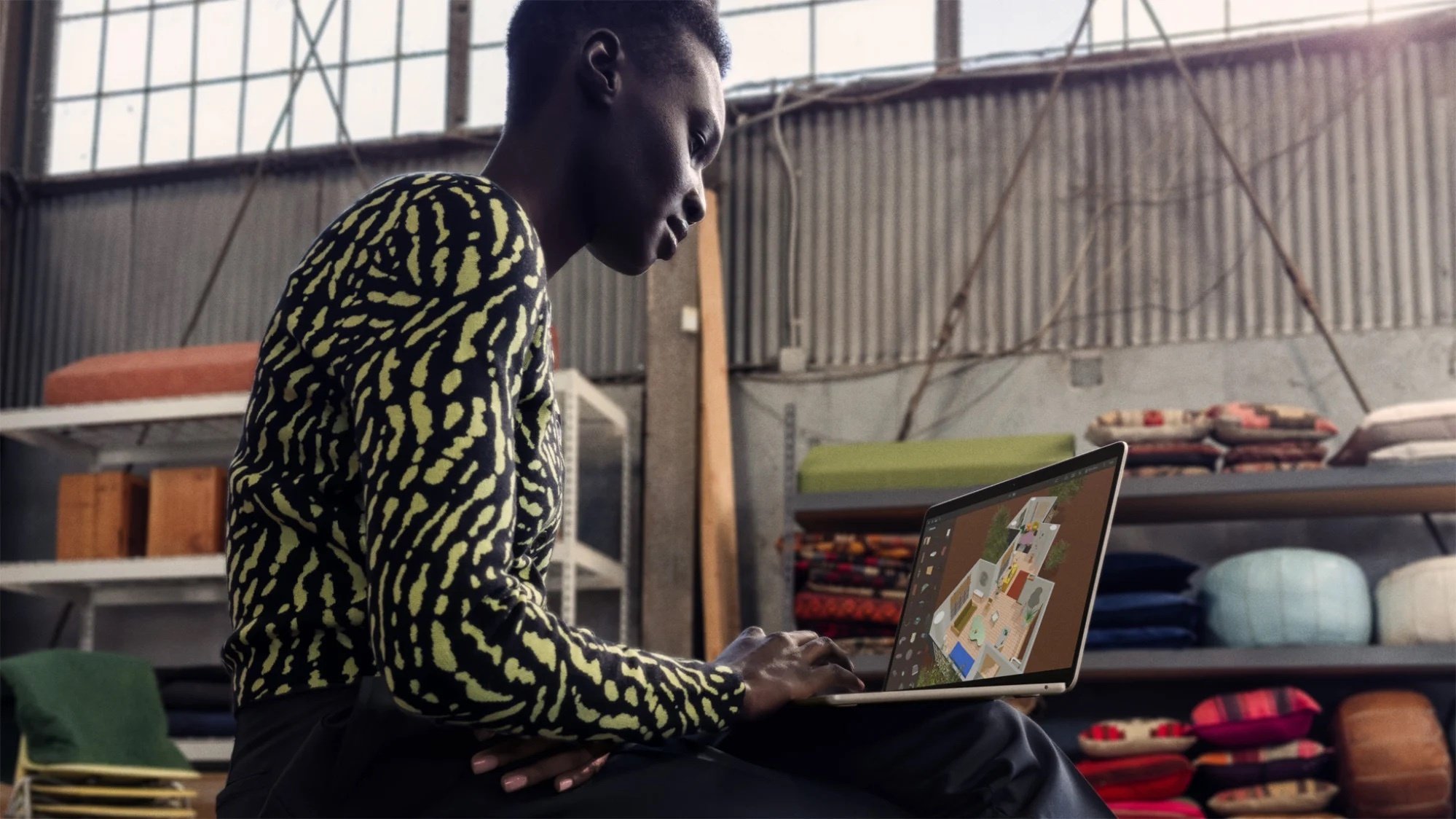 person typing on macbook air