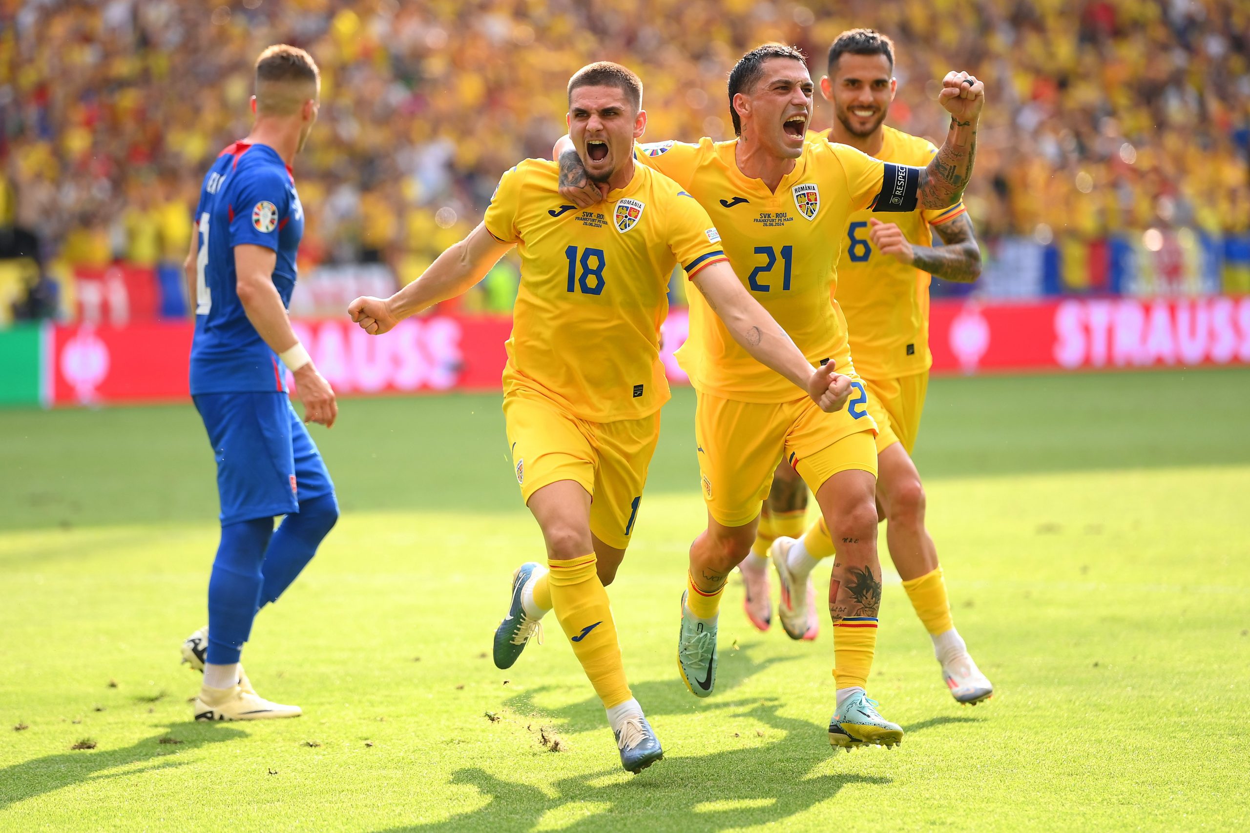 Razvan Marin celebrates scoring