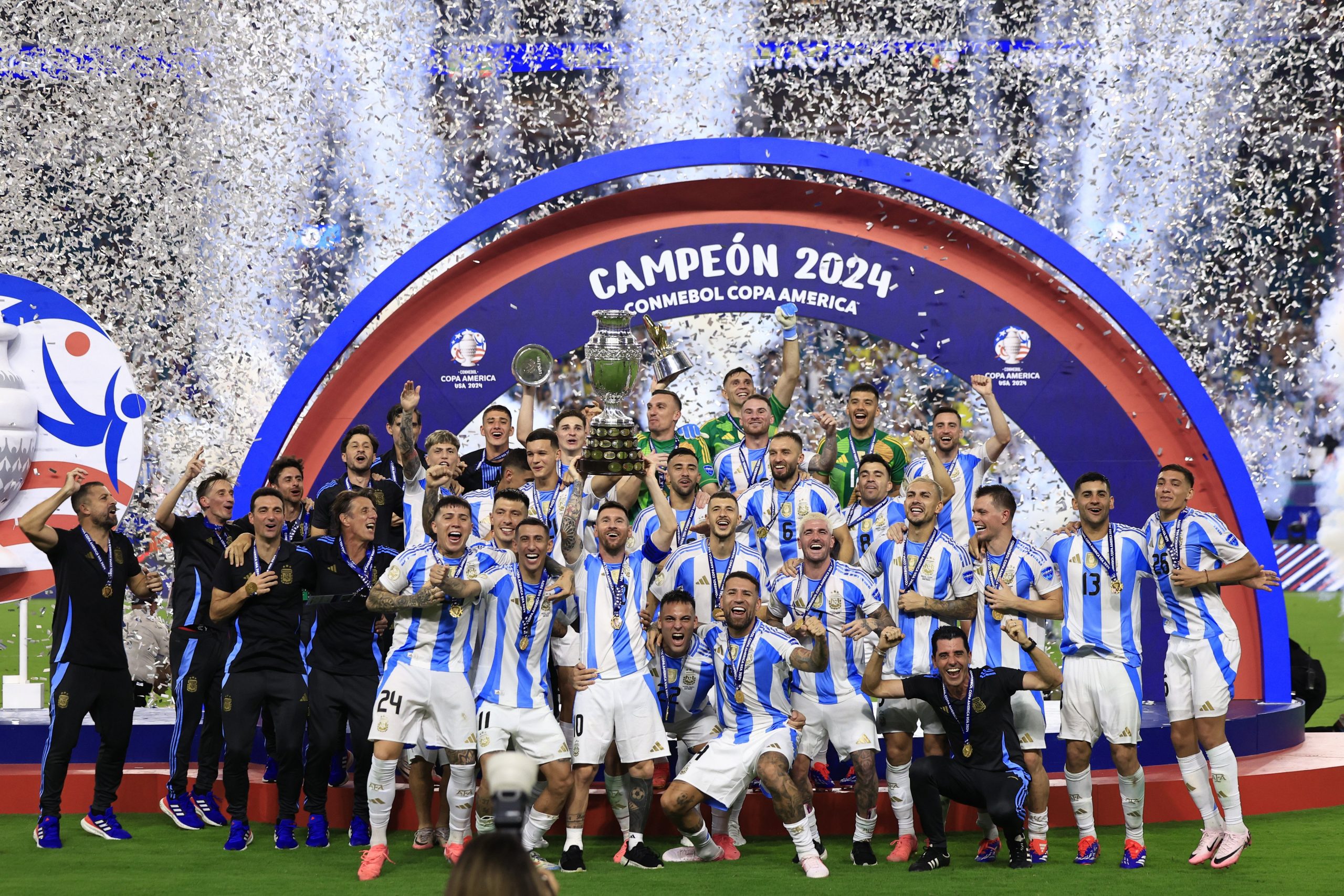 Argentina Copa Ameirca 2024 win celebrations