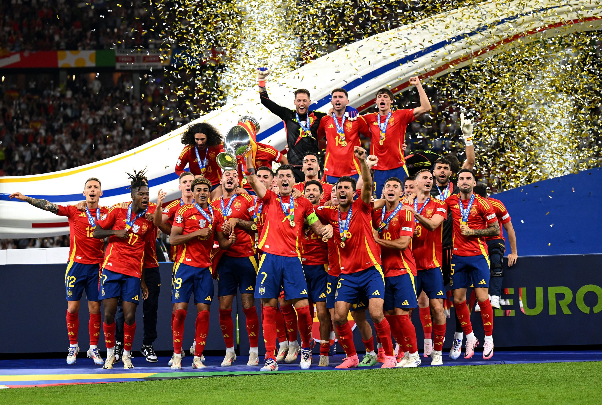 Spain Euros 2024 win celebration