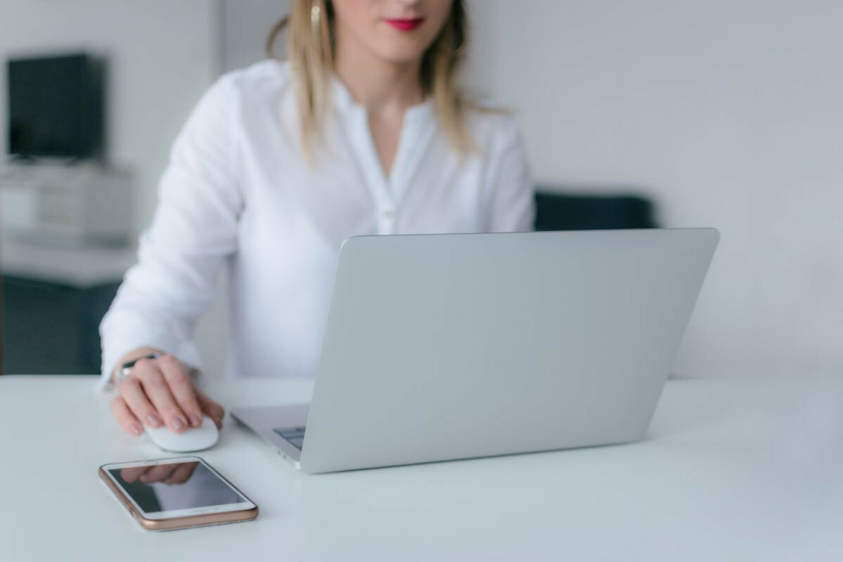 person working on a laptop