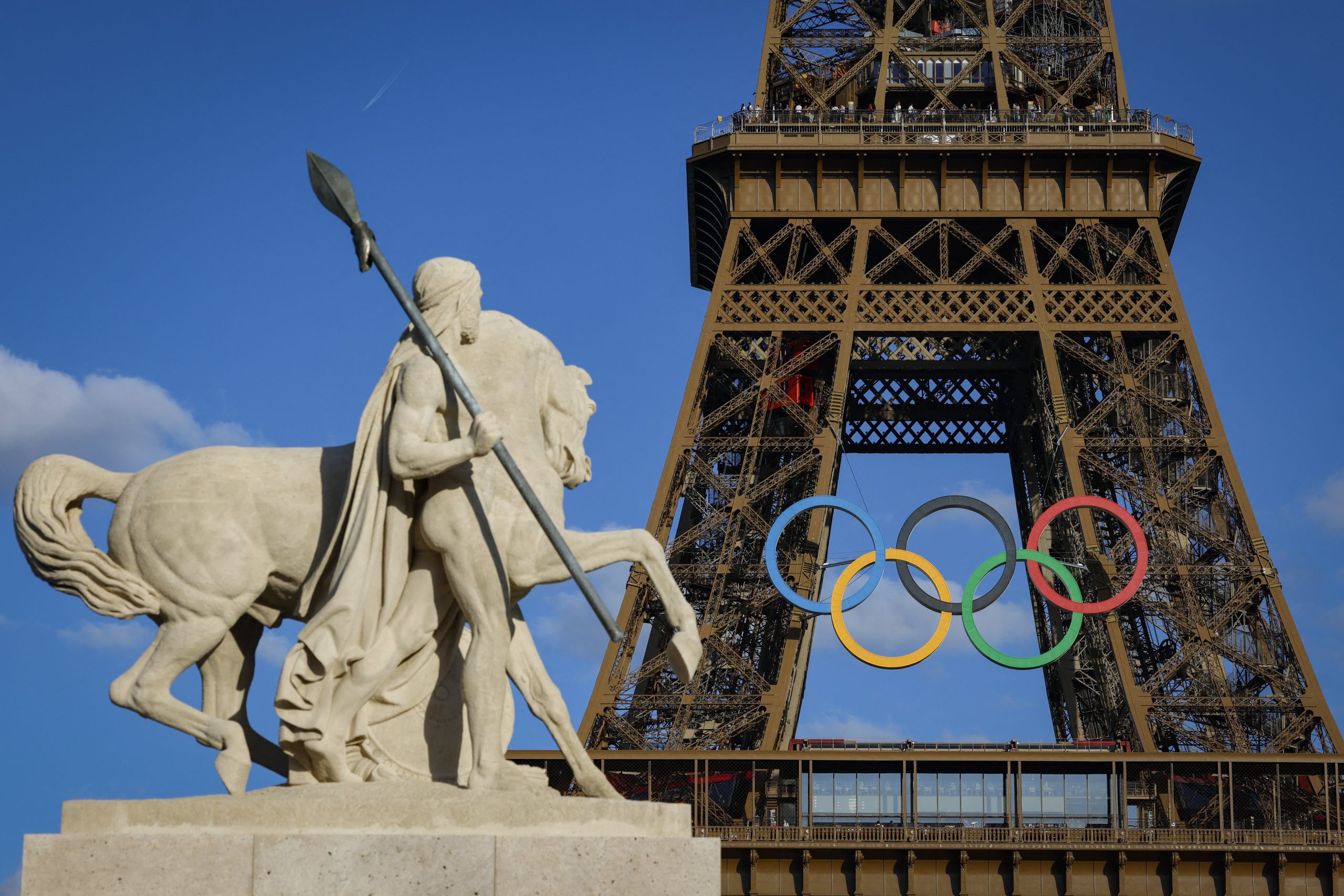 Paris Olympics 2024 on Eiffel Tower