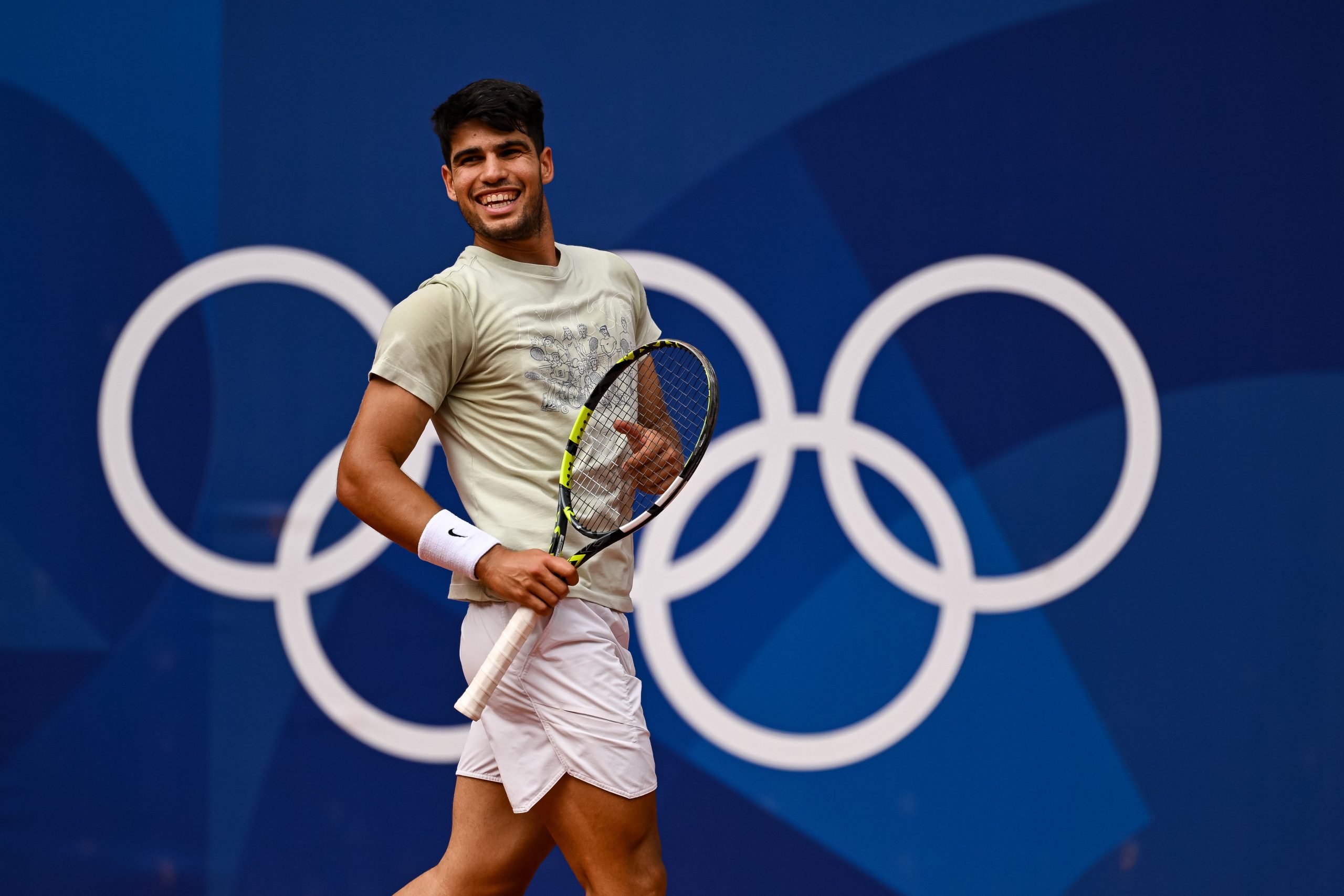 Alcaraz at the Paris 2024 training day