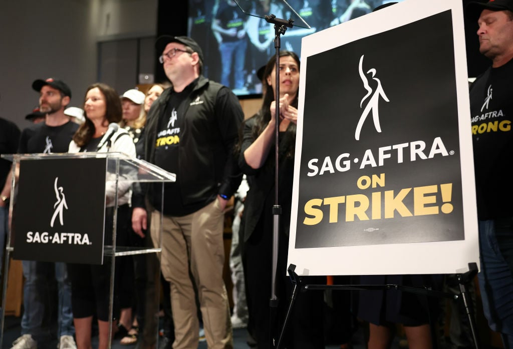 SAG-AFTRA members on strike in 2023