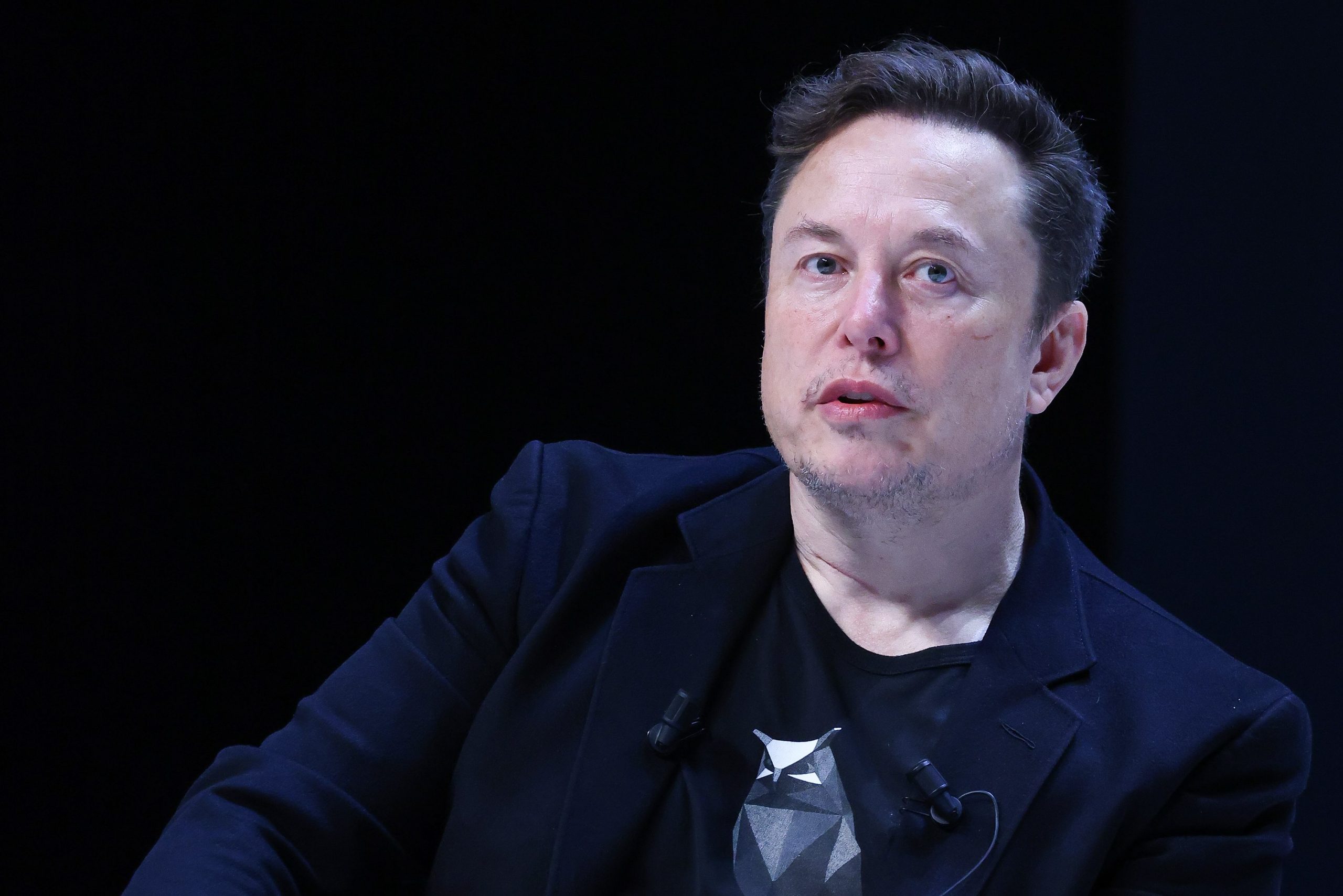 Elon Musk attends 'Exploring the New Frontiers of Innovation: Mark Read in Conversation with Elon Musk' session during the Cannes Lions International Festival Of Creativity 2024