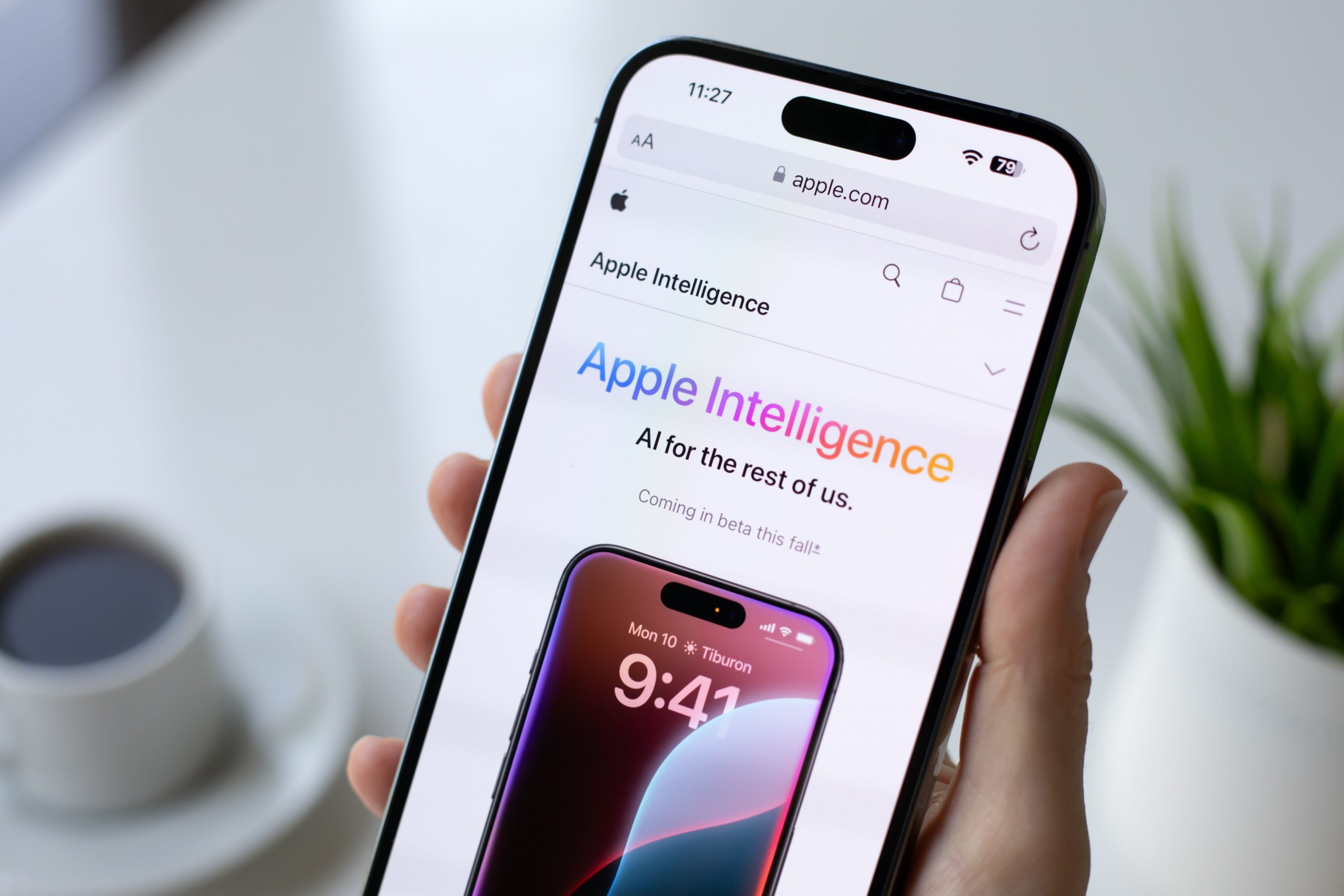 Apple Intelligence on an iPhone