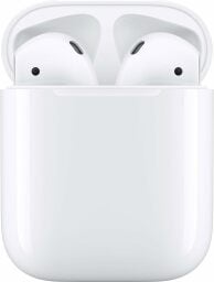 A pair of AirPods (2nd generation) in a case