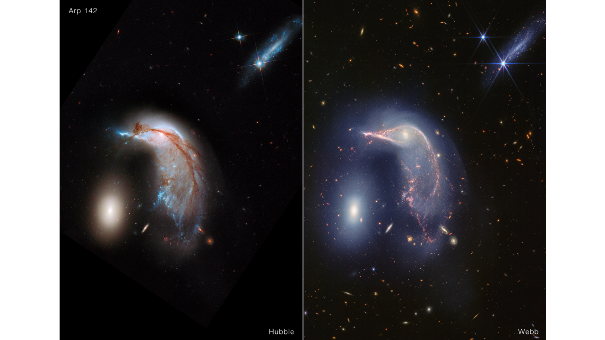 Comparing Hubble and Webb