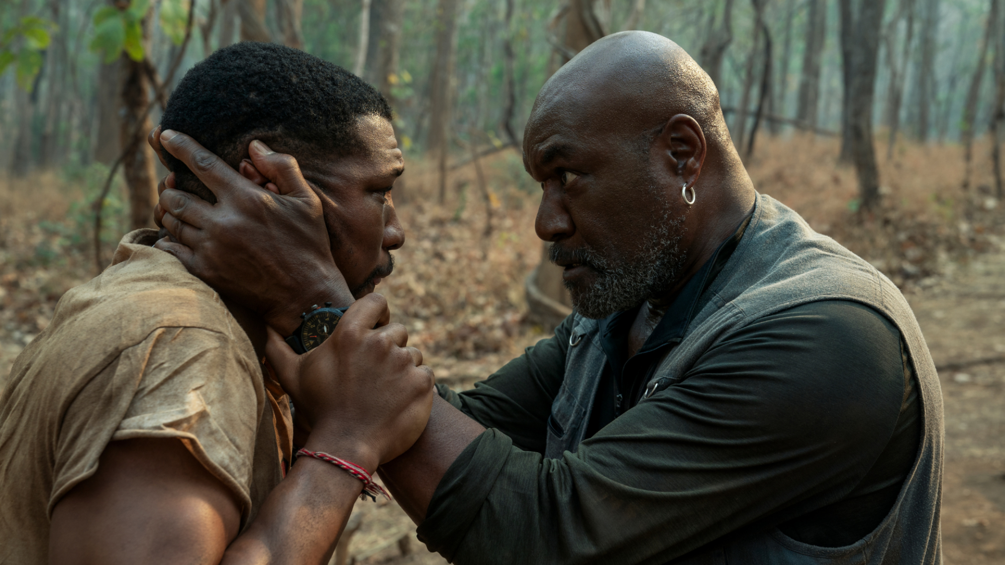 Jonathan Majors and Delroy Lindo in "Da 5 Bloods" from Spike Lee.