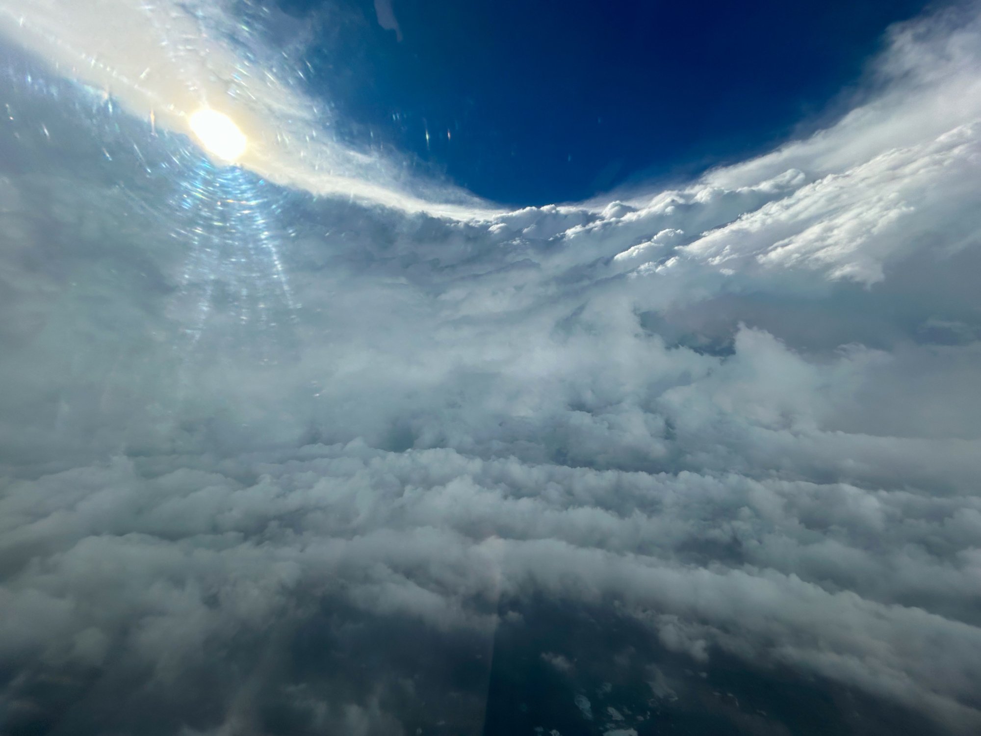 The "stadium effect" as seen by hurricane hunters in the eye of Hurricane Beryl.