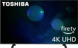 Toshiba TV with blue bubble screensaver