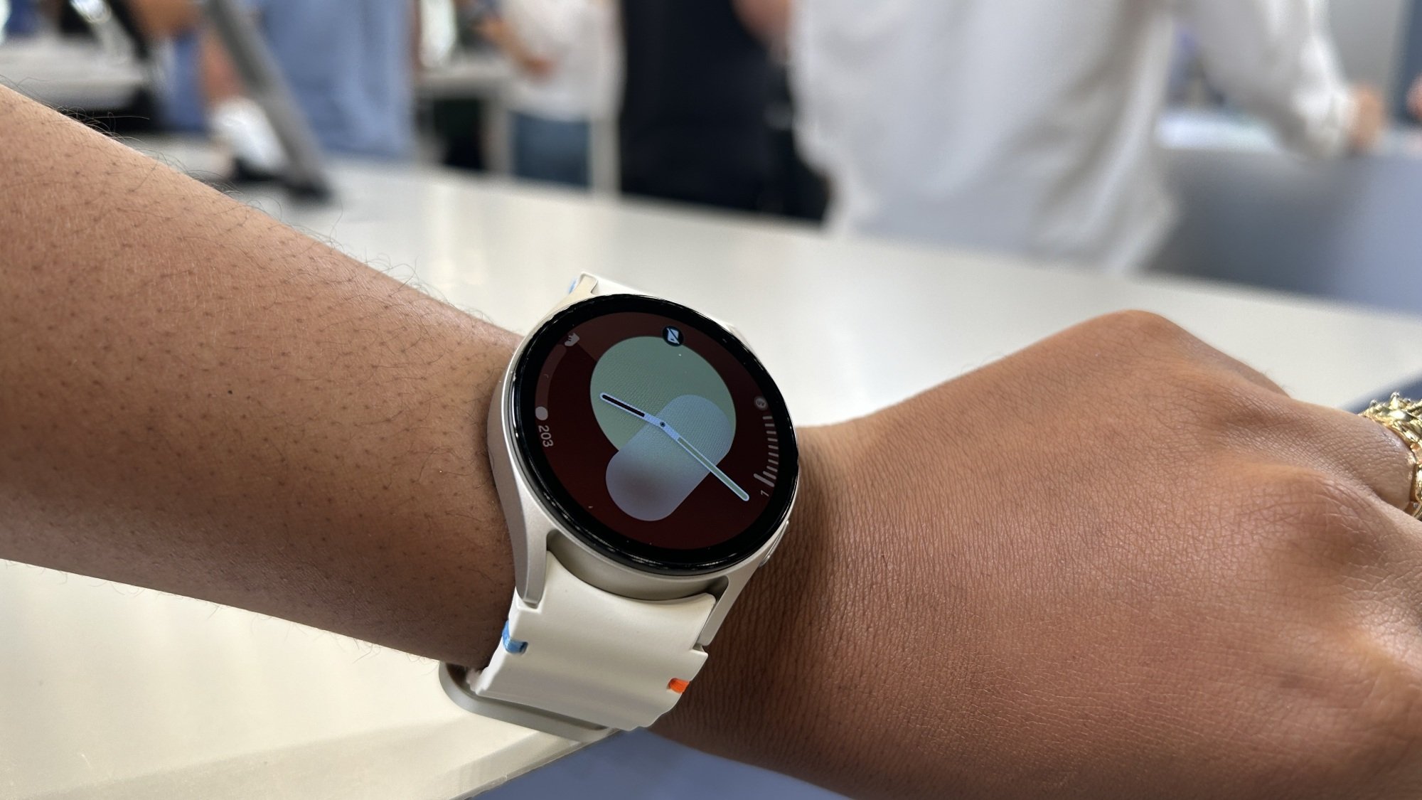 Samsung Galaxy Watch 7 worn around the wrist