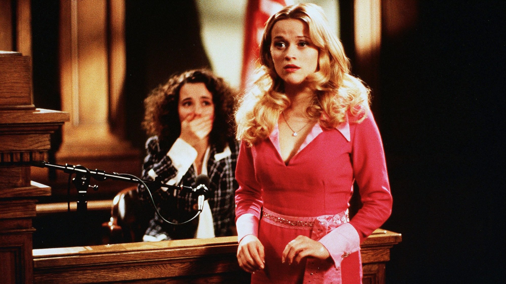 Reese Witherspoon is in court in "Legally Blonde."