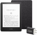 Kindle Paperwhite with charger and case