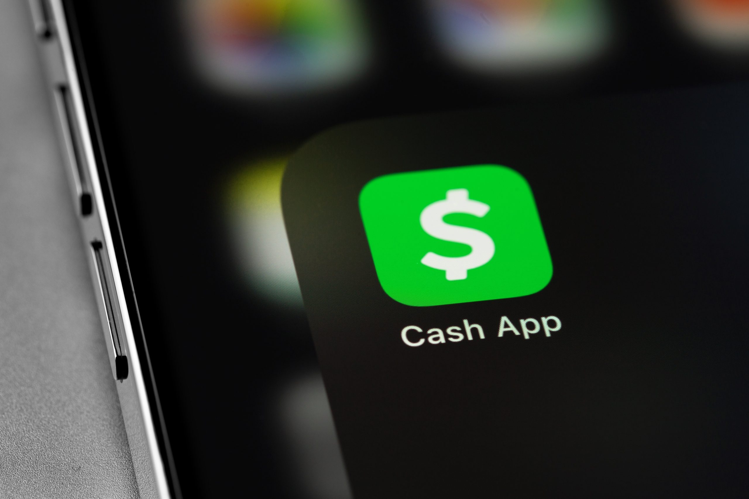 CashApp icon app on the screen of a smartphone