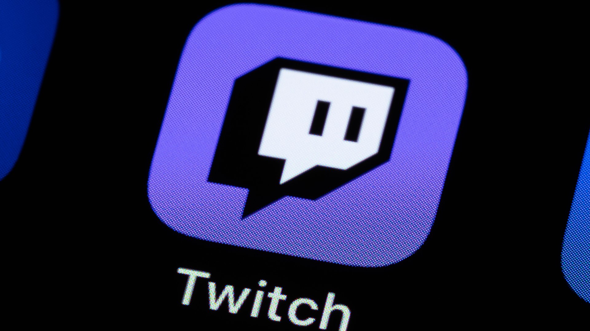 Twitch logo on a phone.