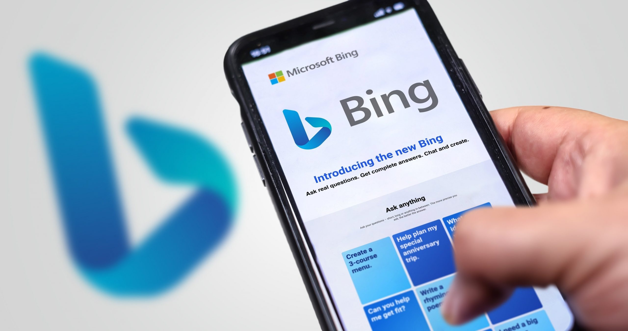 Bing on a phone