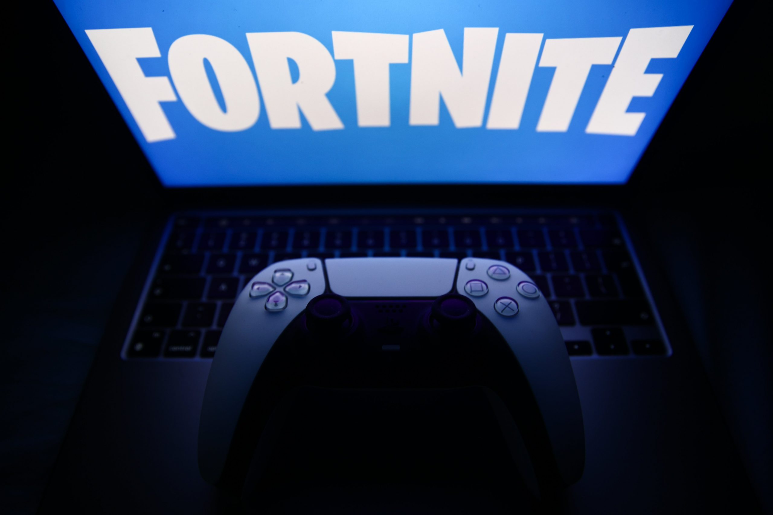 Fortnite logo on screen