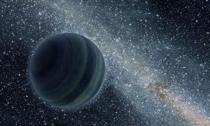 A NASA conception of a rogue planet in the cosmos. 