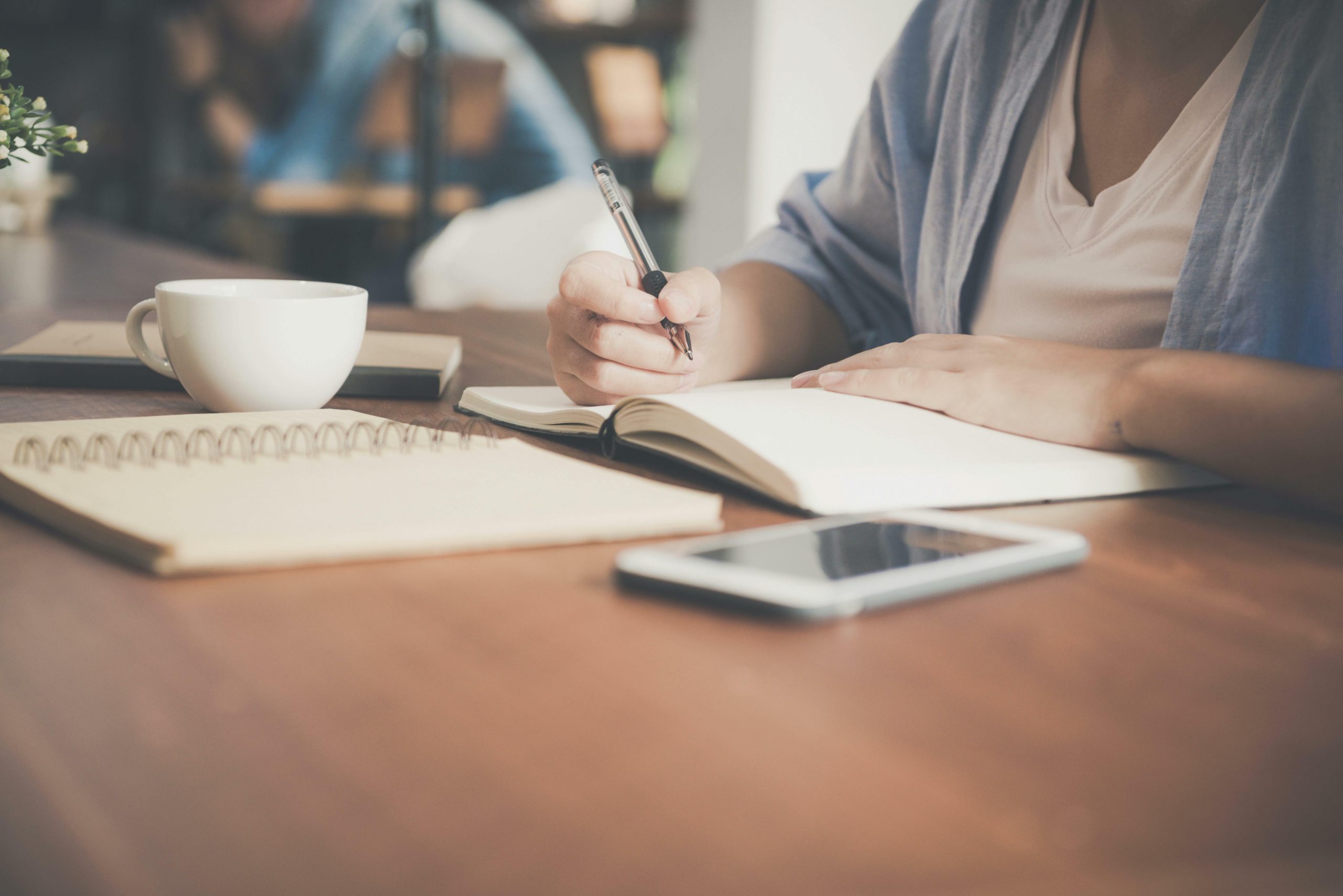 Girl writing notes