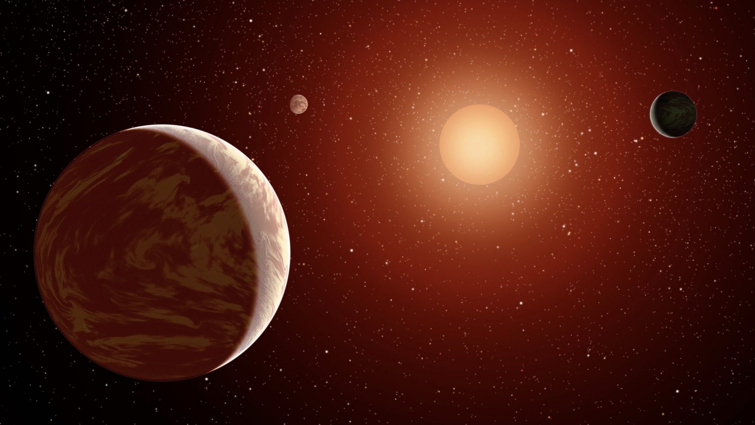 Exoplanets orbiting a red dwarf star