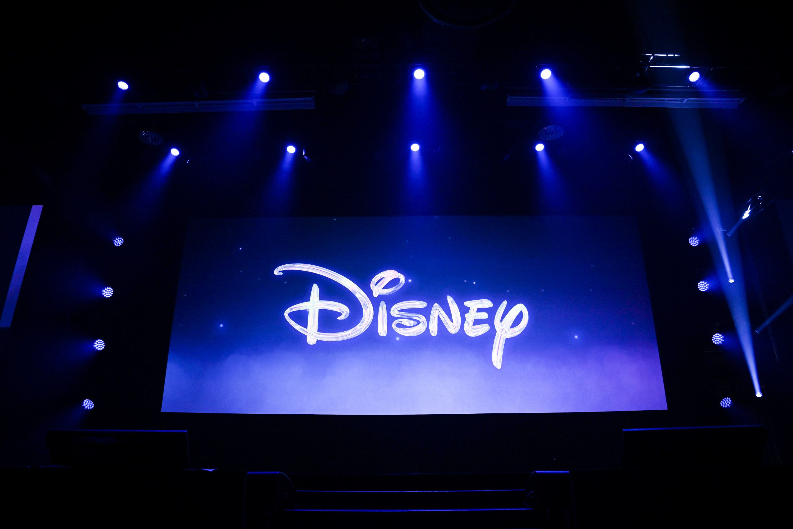 Disney logo shown on a stage