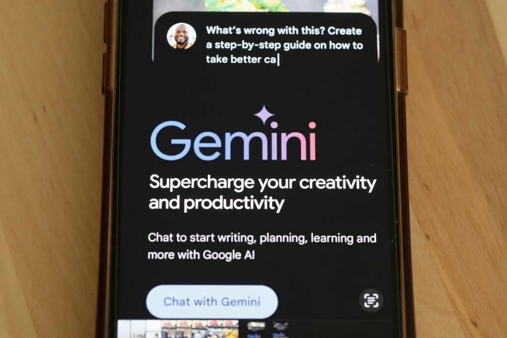 Gemini Ai is seen on a phone