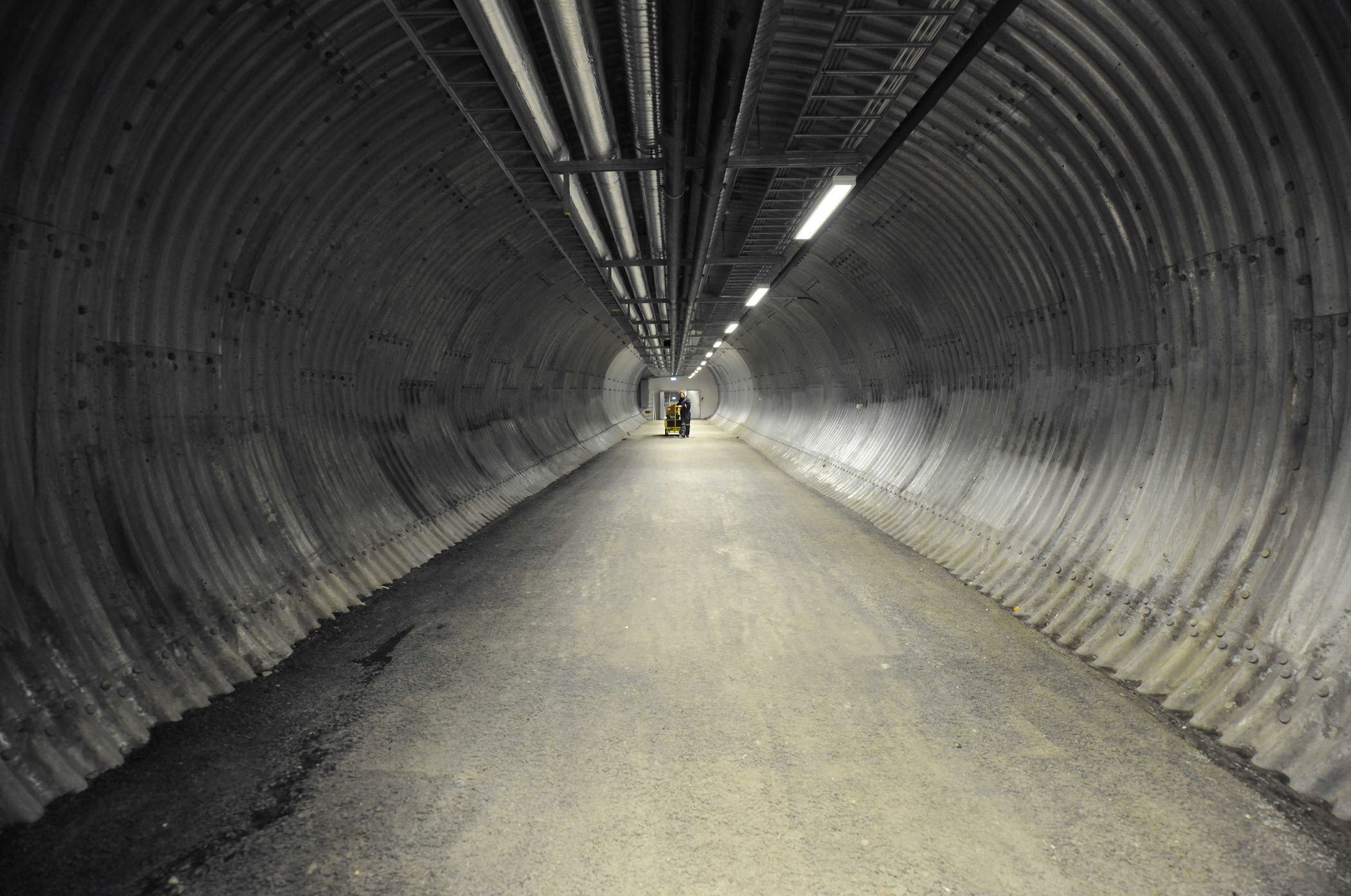 A view into the Svalbard Global Seed Vault, which stores seeds from around the world.