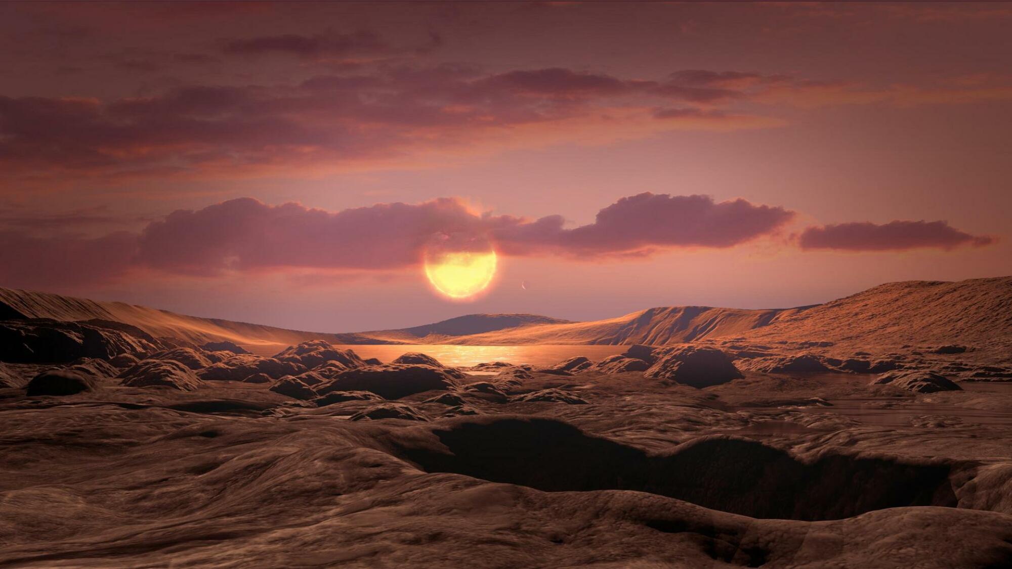 Rocky exoplanet orbiting a red dwarf star