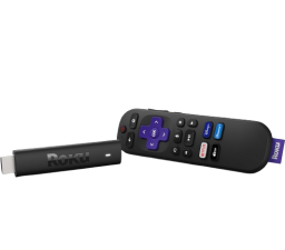 the roku streaming stick on a white background