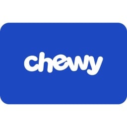 A blue Chewy gift card