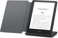 Kindle Paperwhite signature edition on charging dock with case open