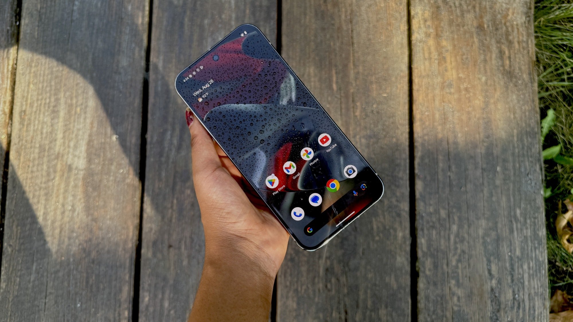 Woman holding the Google Pixel 9 Pro XL