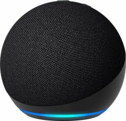 An Amazon Echo dot in black