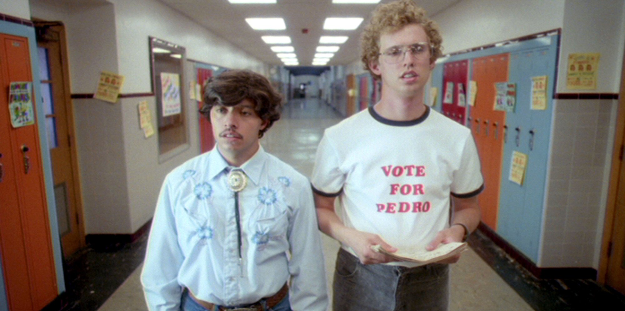 Jon Heder and Efren Ramirez play Napoleon Dynamite and Pedro.