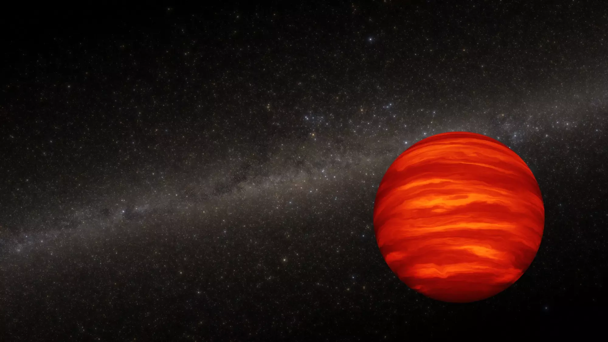 Artist rendering of a brown dwarf 