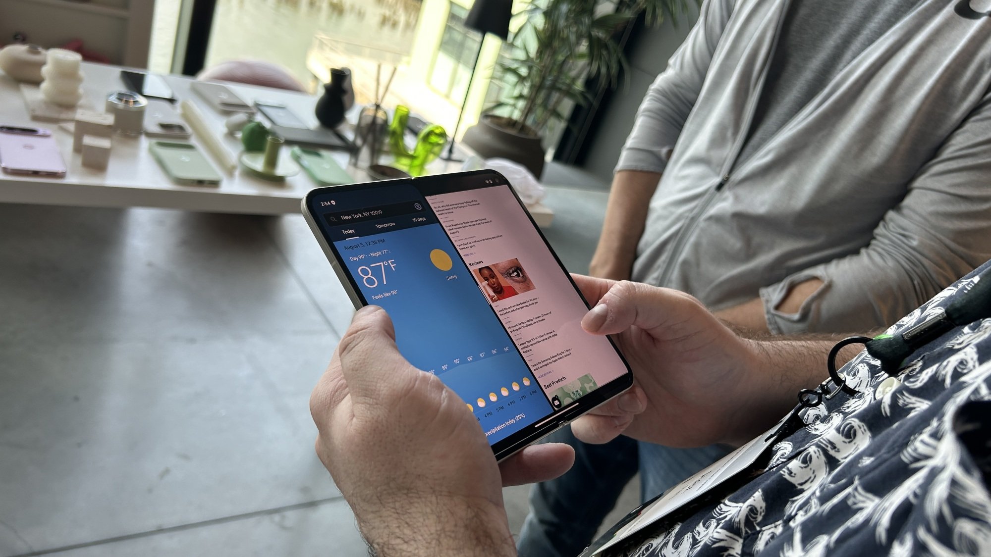 Man holding Google Pixel 9 Pro