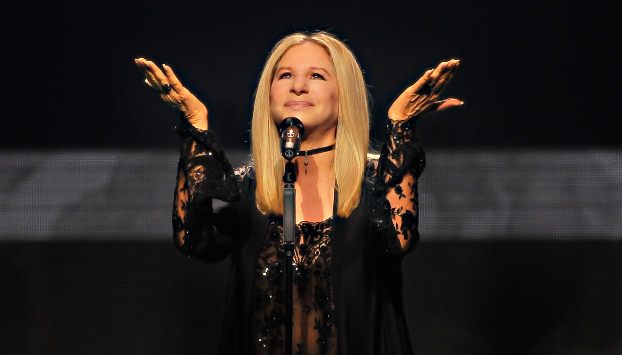 Barbra Streisand performs onstage during the Barbra - The Music... The Mem'ries... The Magic! Tour at SAP Center on August 4, 2016 in San Jose, California. 