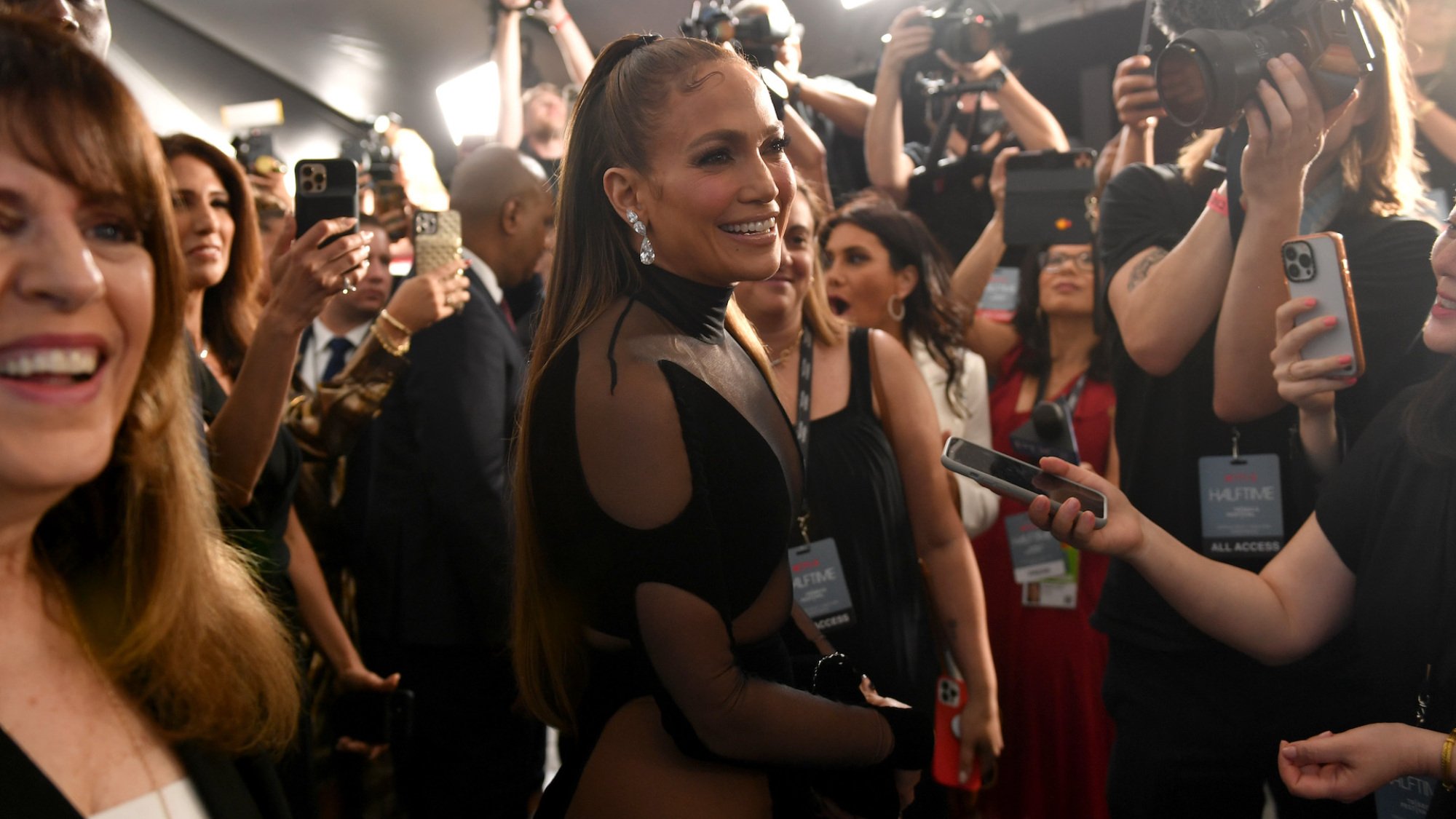 Jennifer Lopez attends the Tribeca Festival Opening Night & World Premiere of Netflix's Halftime on June 08, 2022 in New York City. 