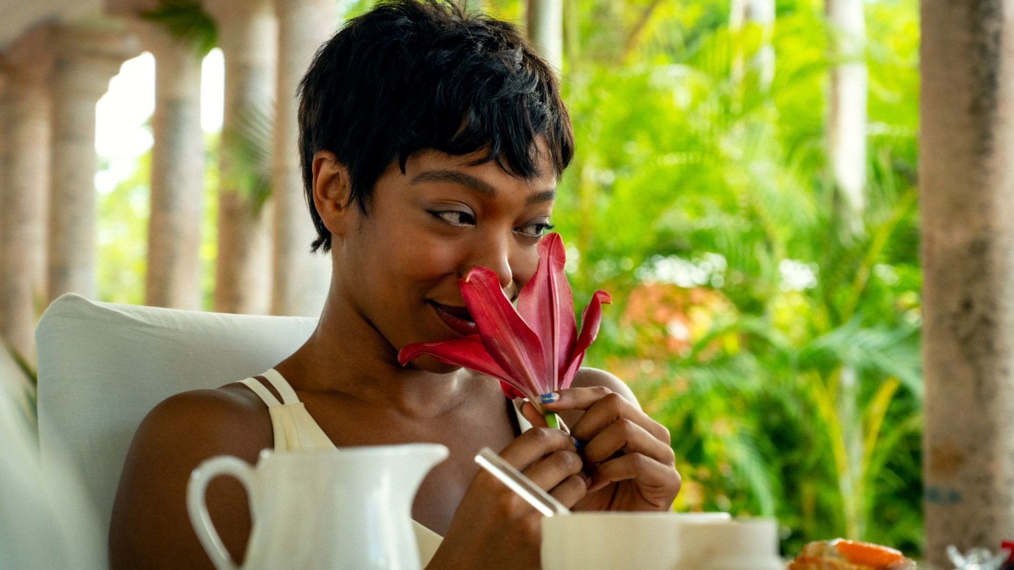 Naomi Ackie stars as Frida in director Zoë Kravitz’s "Blink Twice."