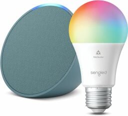 Amazon Echo Pop with Sengled light bulb