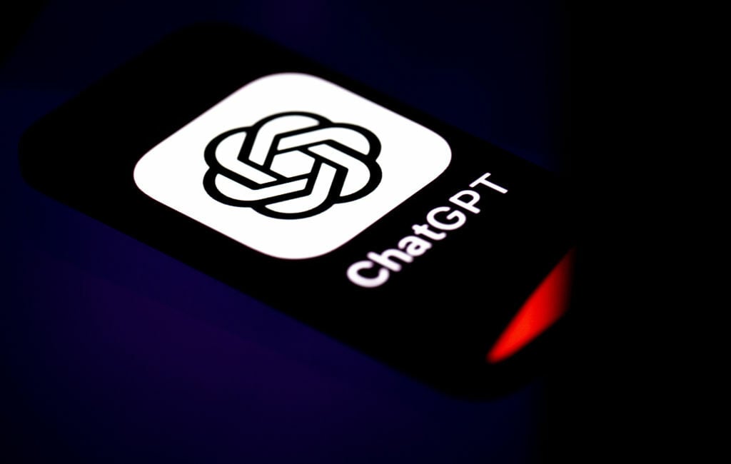 the ChatGPT icon is displayed on a mobile phone screen 