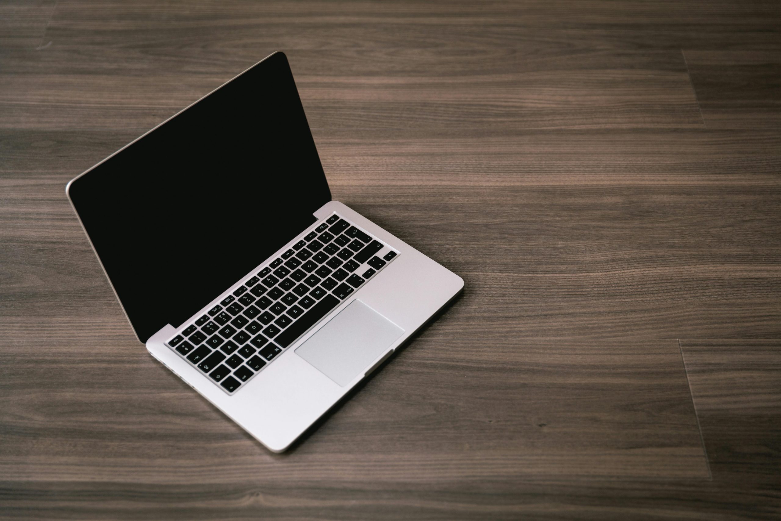 Laptop on desk