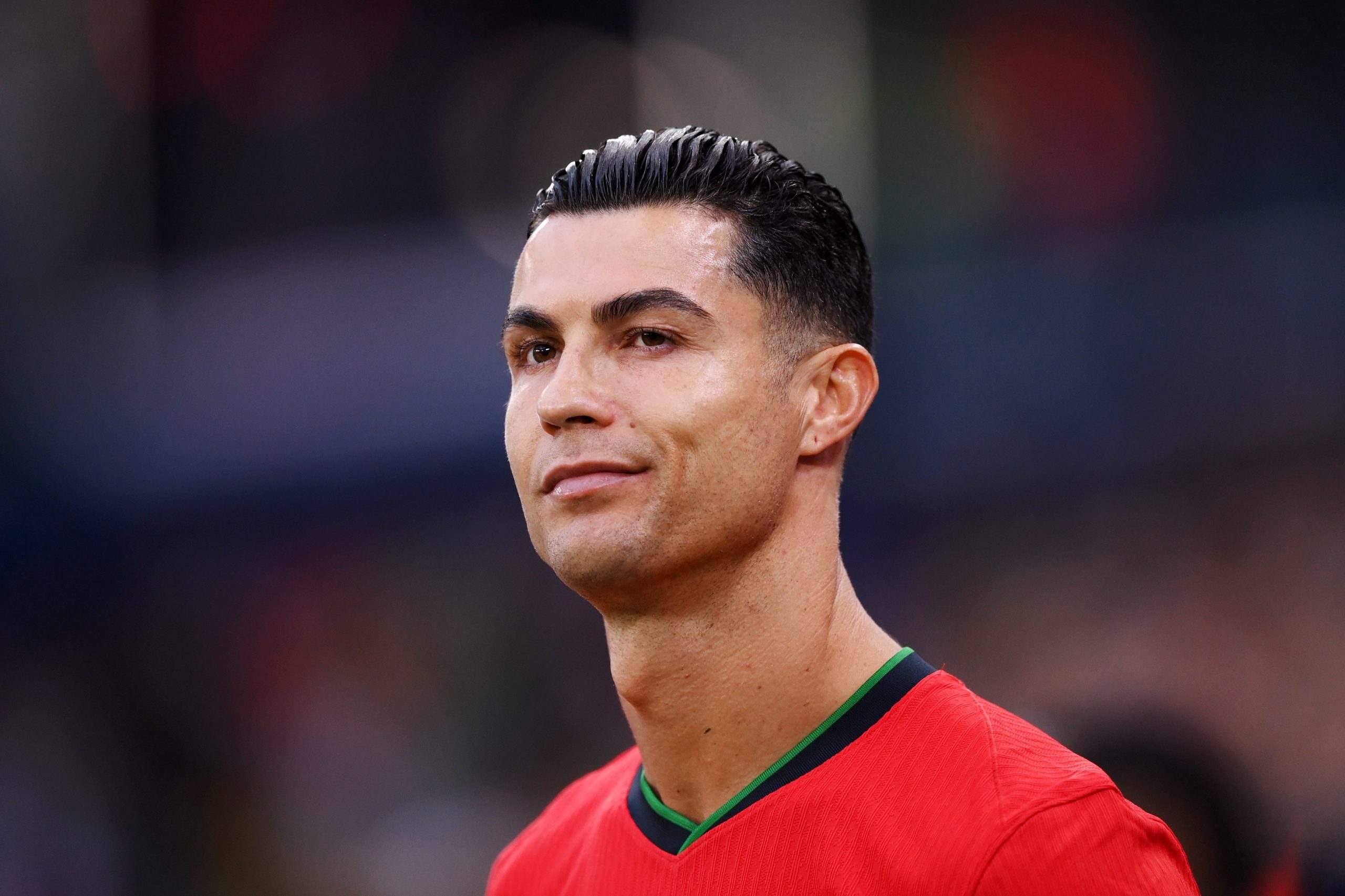 Cristiano Ronaldo of Portugal looks on