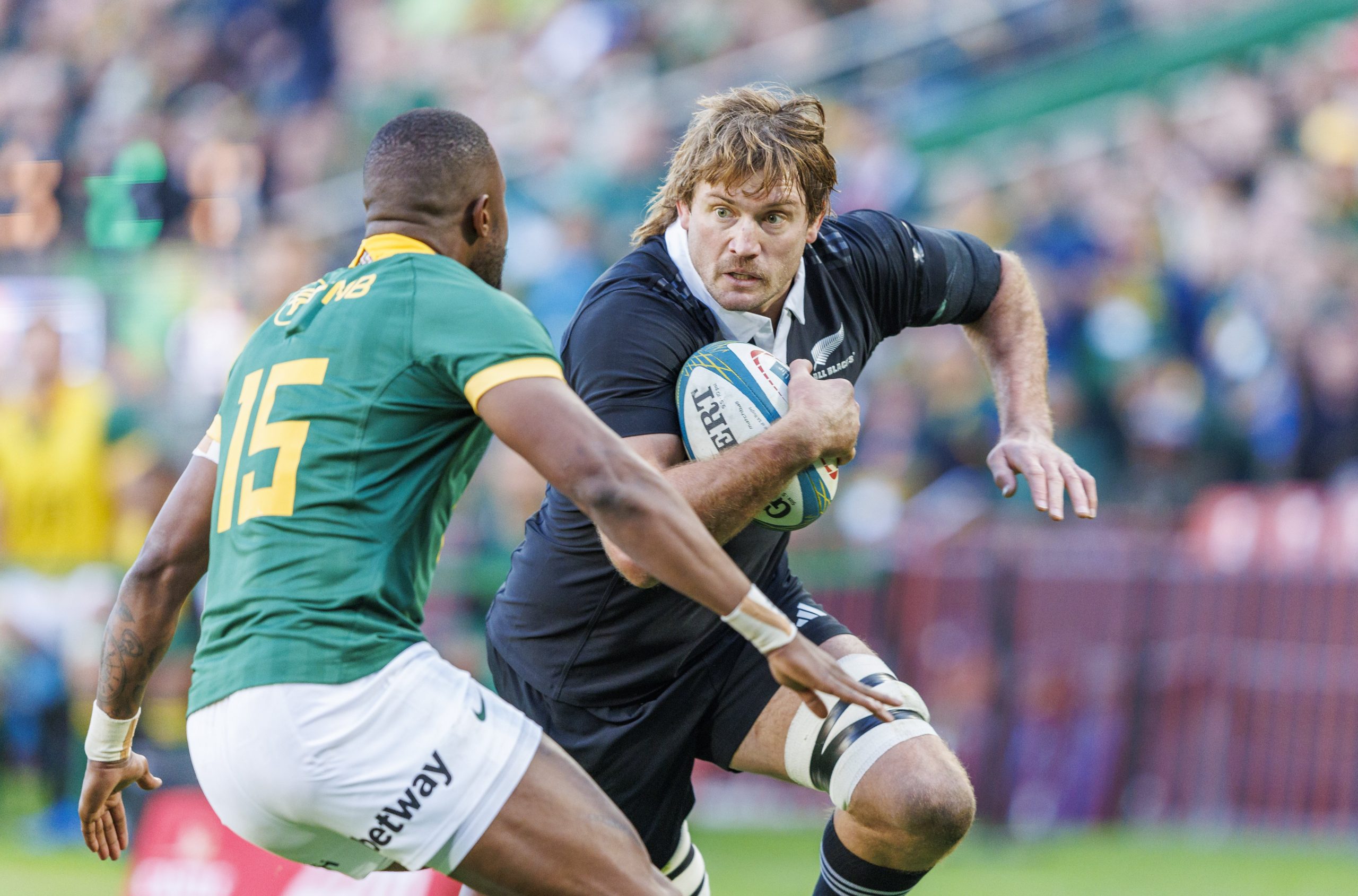 Ethan Blackadder of New Zealand in action