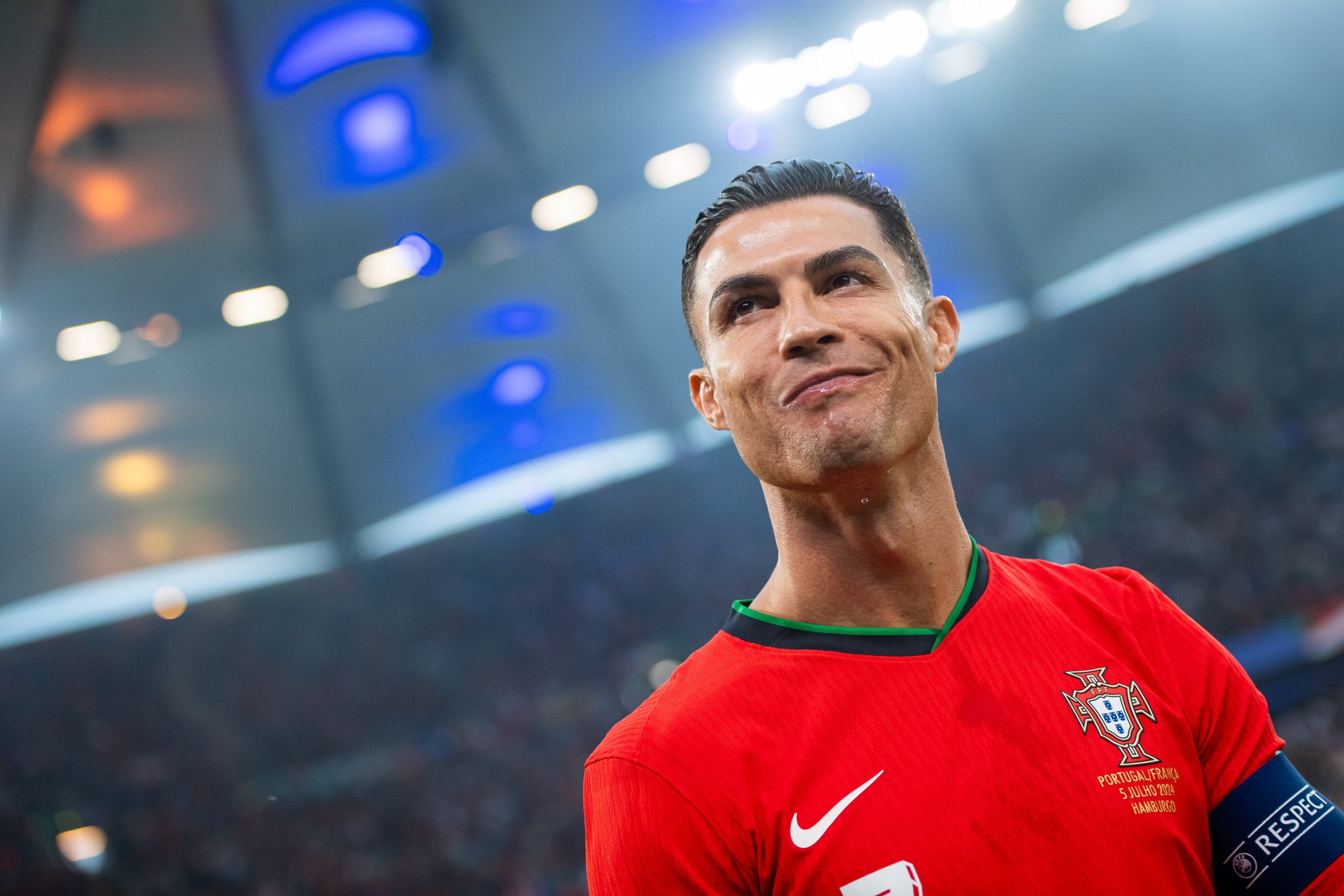 Cristiano Ronaldo of Portugal looks on