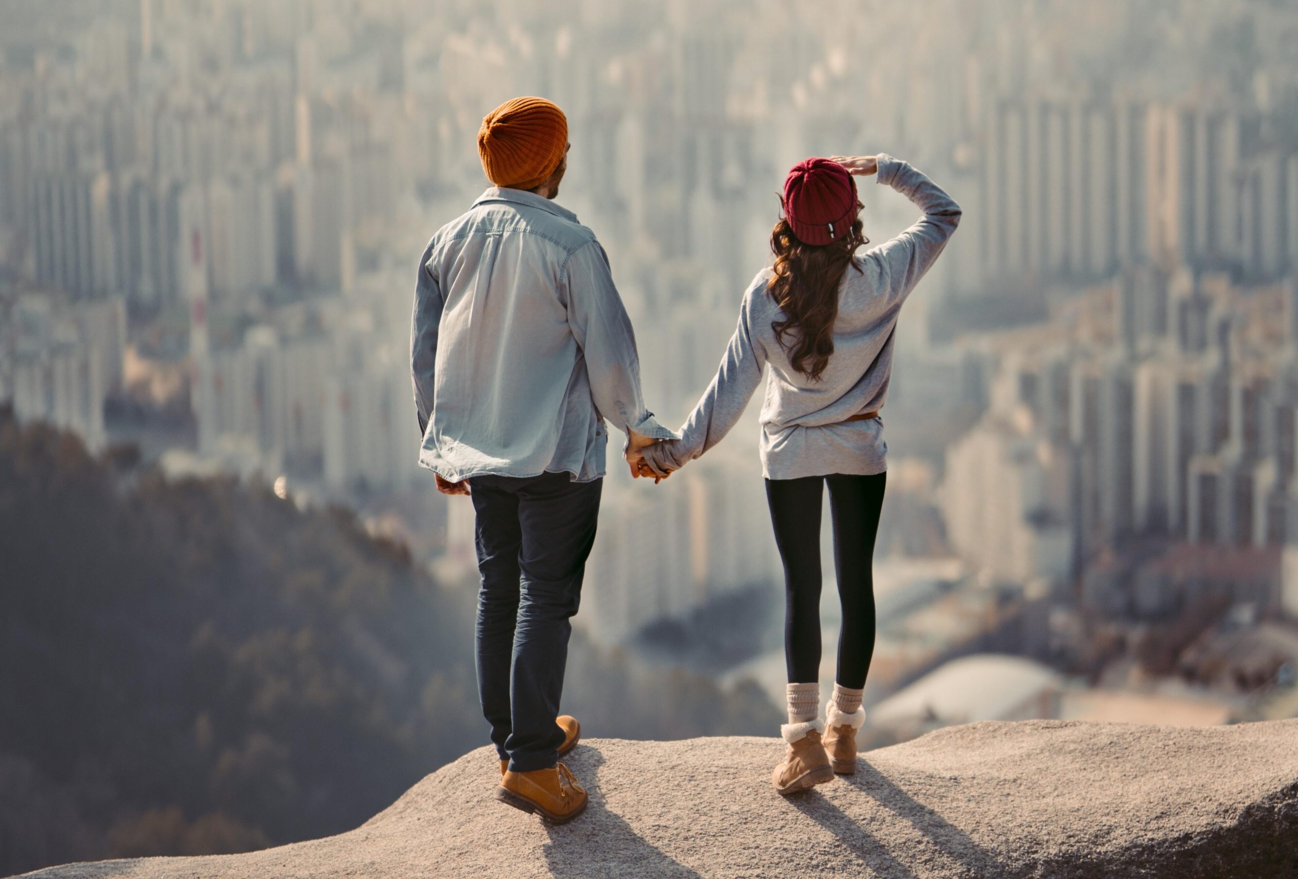 couple holding hands