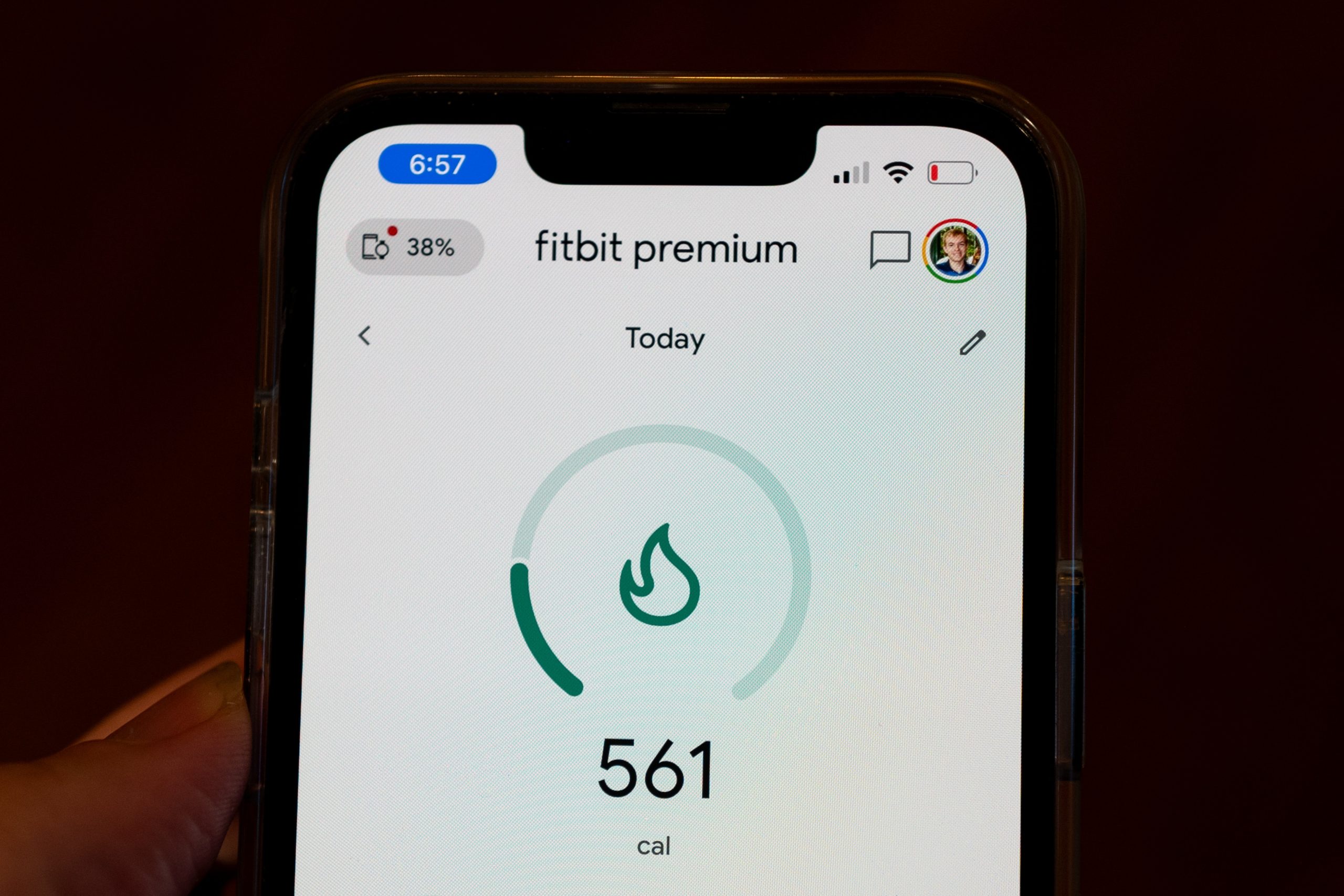 fitbit app on a phone screen