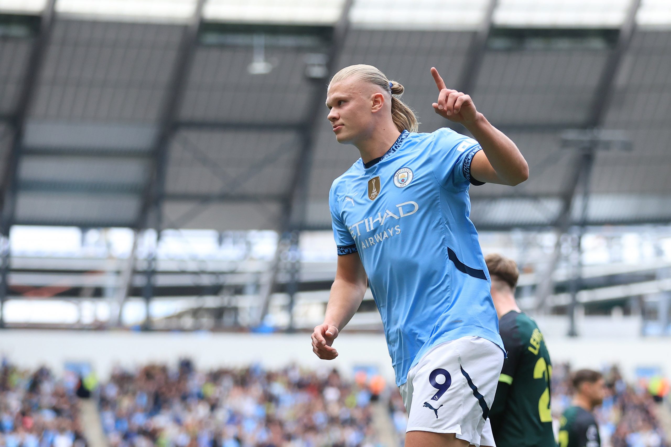 Erling Haaland of Manchester City celebrates