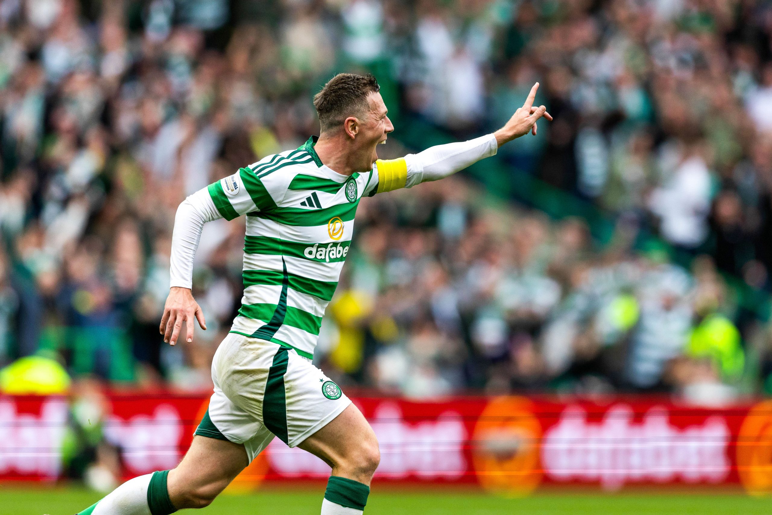 Celtic's Callum McGregor celebrates scoring